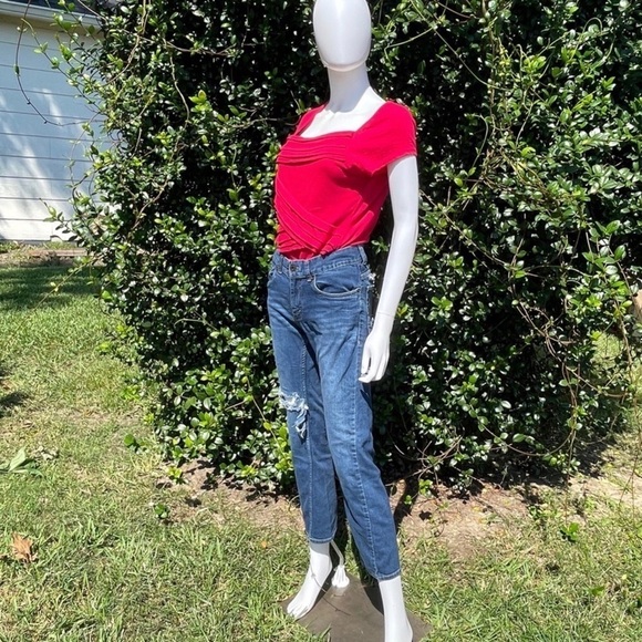 Custom Vintage Levi’s 511’s DIY Destructed Straight Leg Ankle Jeans - Picture 3 of 13